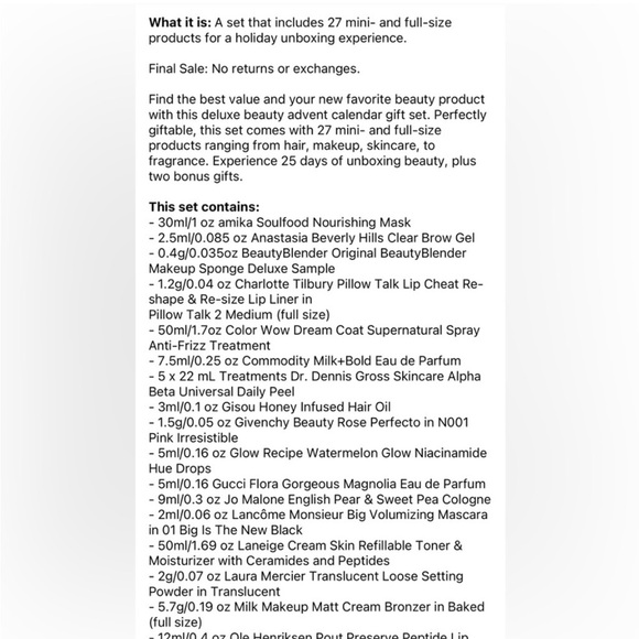 SEPHORA🎄25 FAVORITES ADVENT CALENDAR 2024 Days of Beauty Must Haves Gift Set - Picture 14 of 15